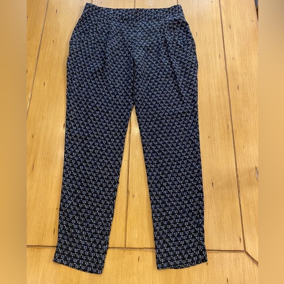 Theory women’s silk pants pockets, pleated black blue new without tag, size 30 - Picture 1 of 14